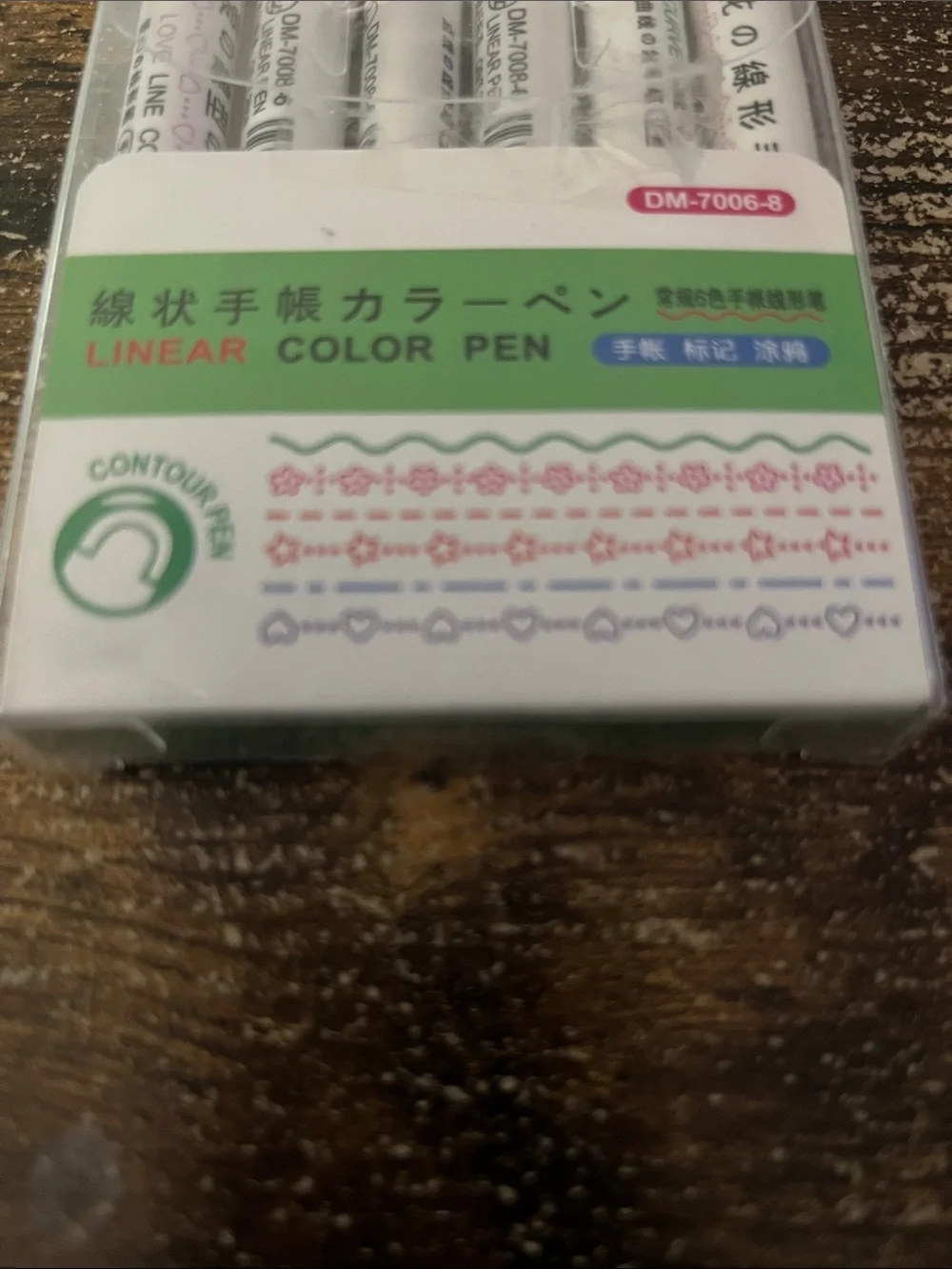 Pastel Linear Roller Stamp Pen Set – 6-Color Pastel Pack